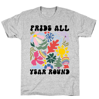 Pride All Year Round Abstract Florals T-Shirt