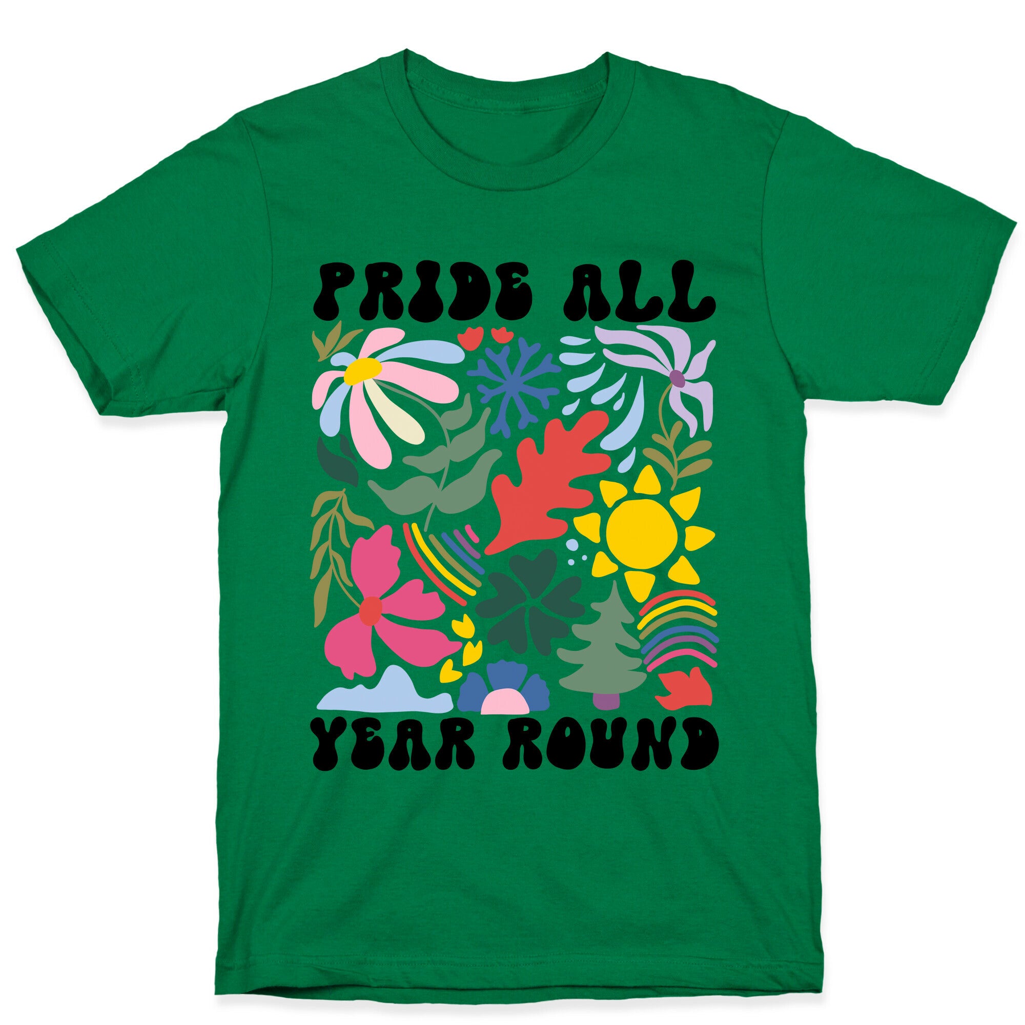 Pride All Year Round Abstract Florals T-Shirt