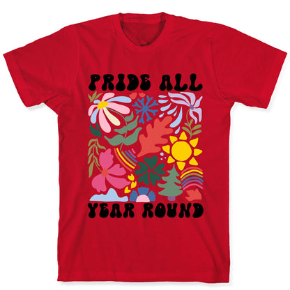 Pride All Year Round Abstract Florals T-Shirt