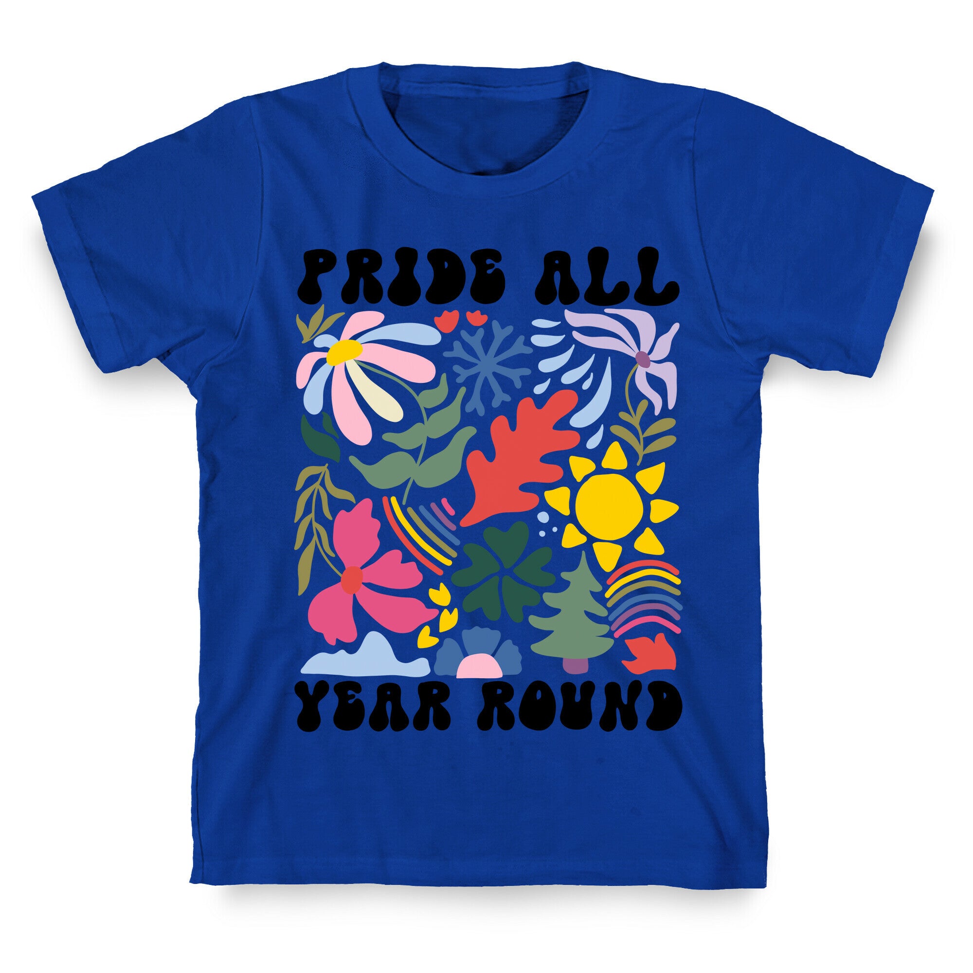 Pride All Year Round Abstract Florals T-Shirt