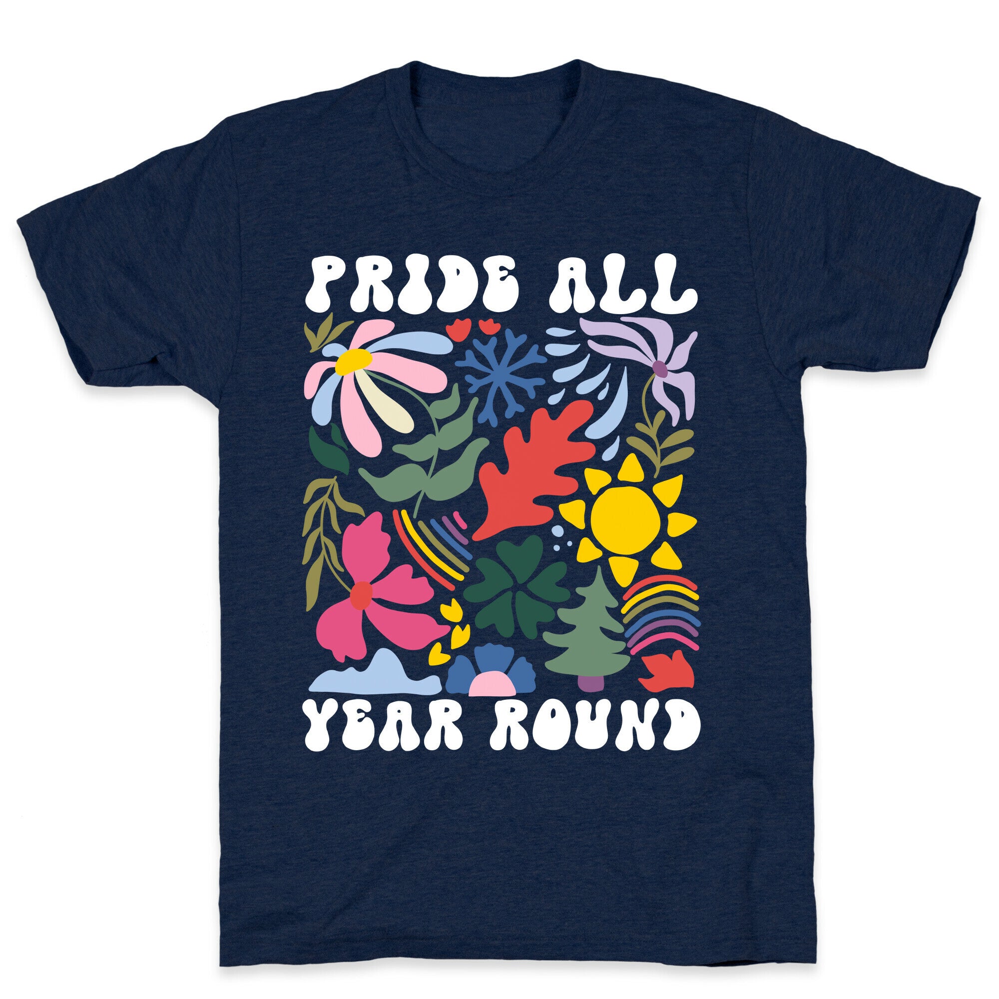 Pride All Year Round Abstract Florals T-Shirt