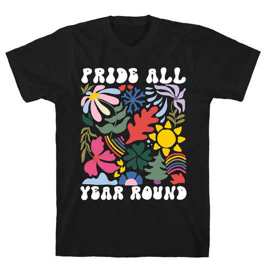 Pride All Year Round Abstract Florals T-Shirt
