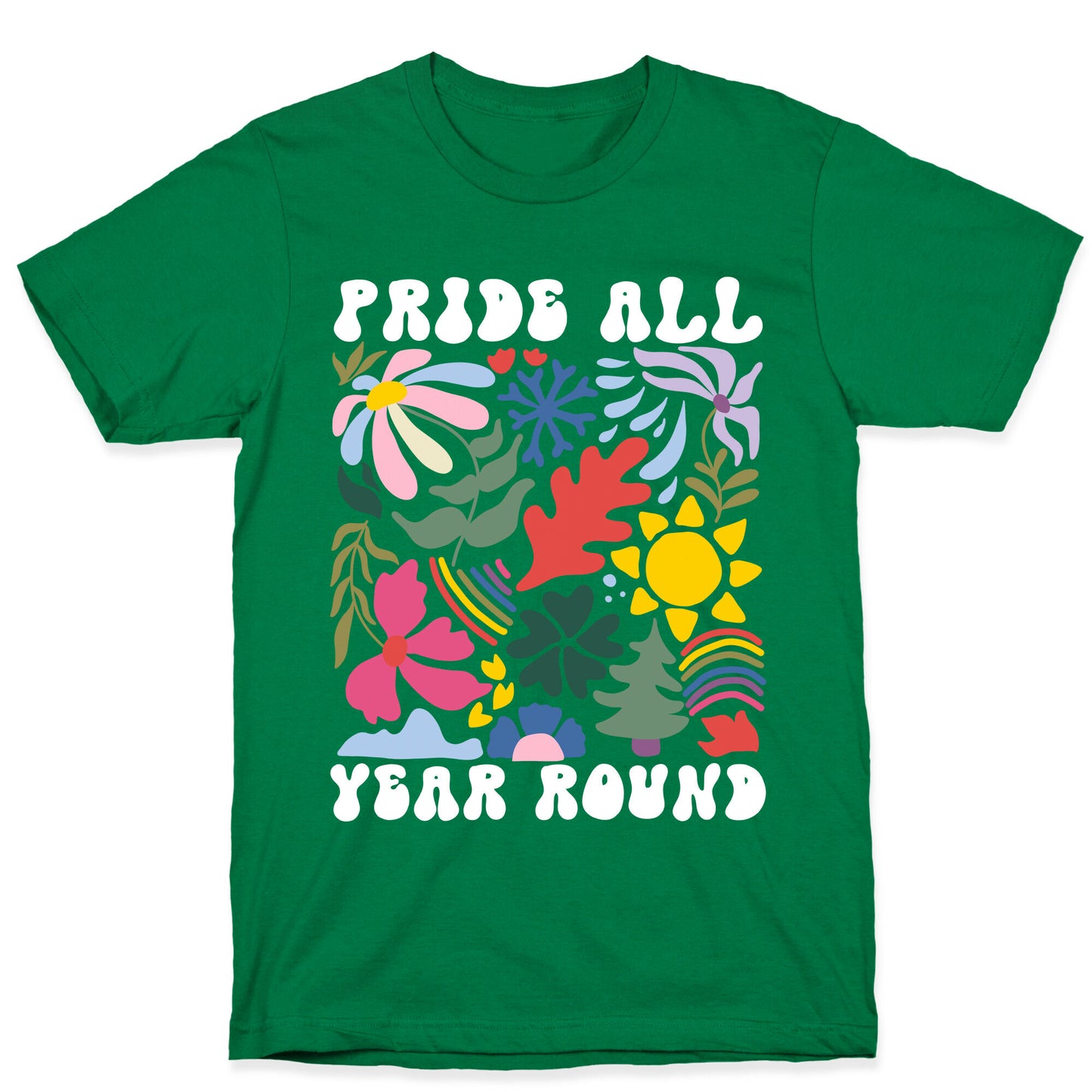 Pride All Year Round Abstract Florals T-Shirt