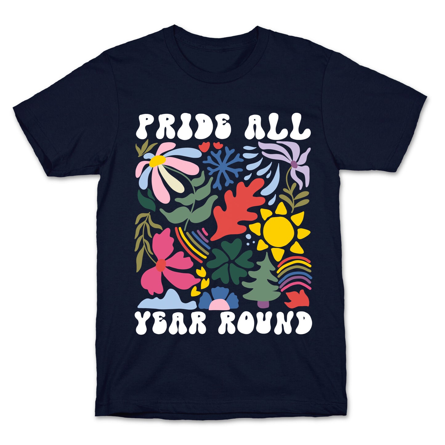 Pride All Year Round Abstract Florals T-Shirt