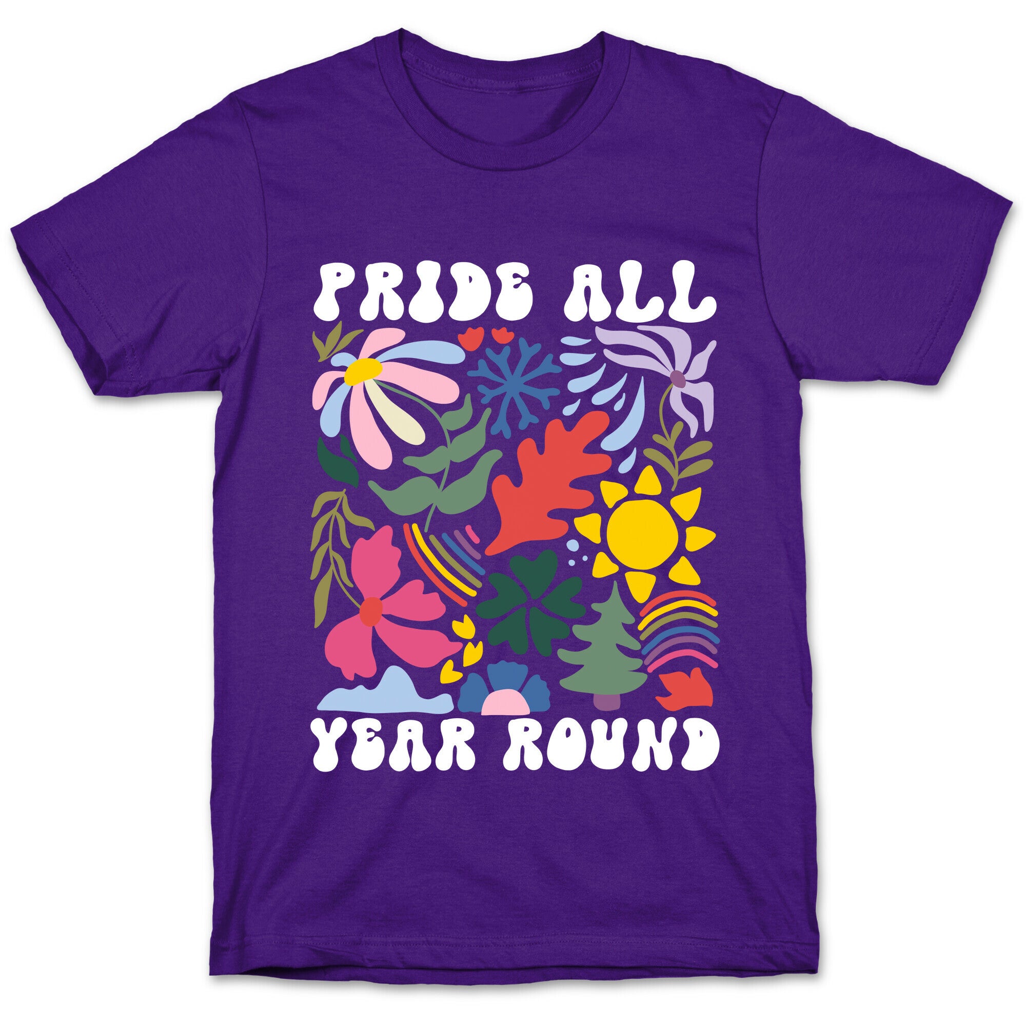 Pride All Year Round Abstract Florals T-Shirt