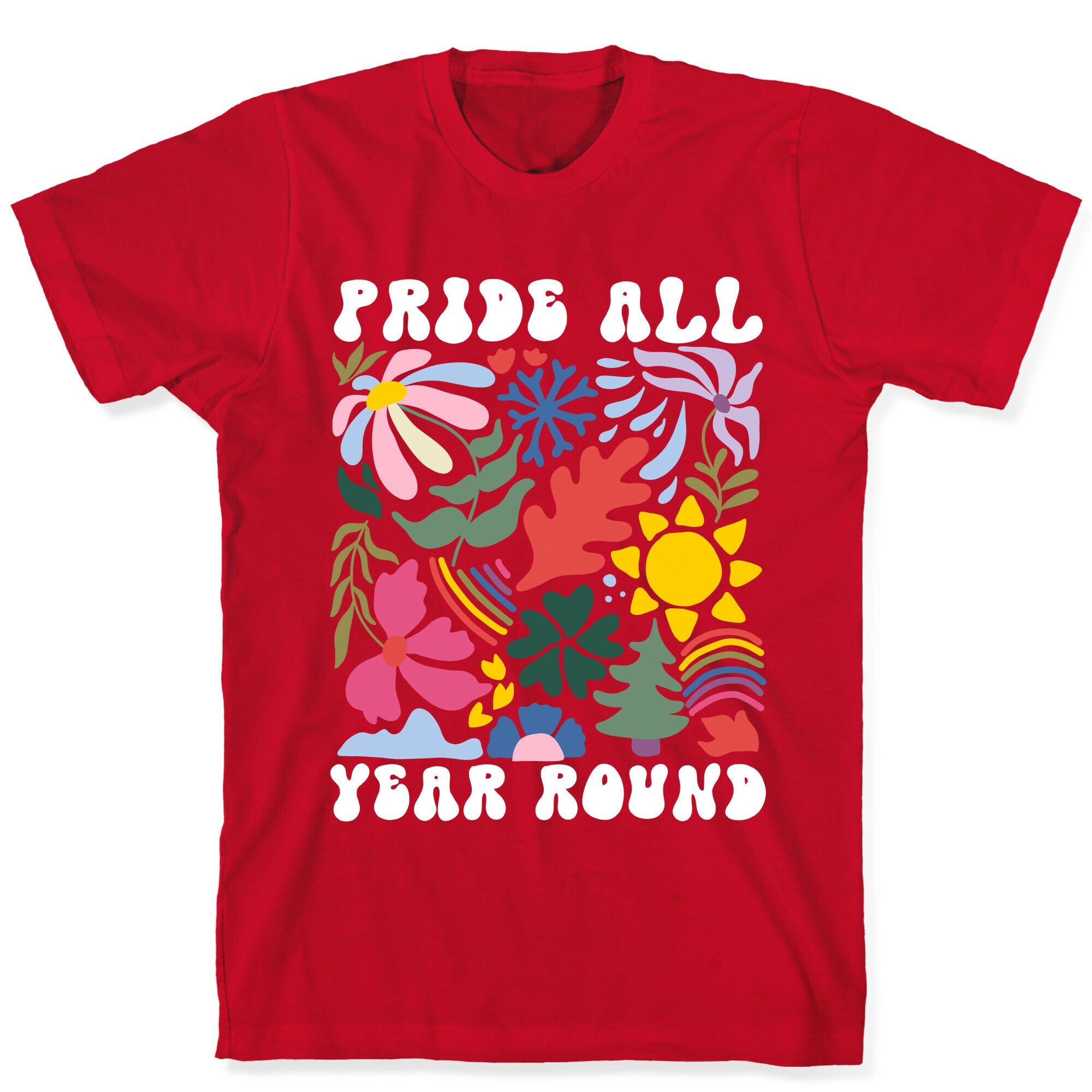Pride All Year Round Abstract Florals T-Shirt
