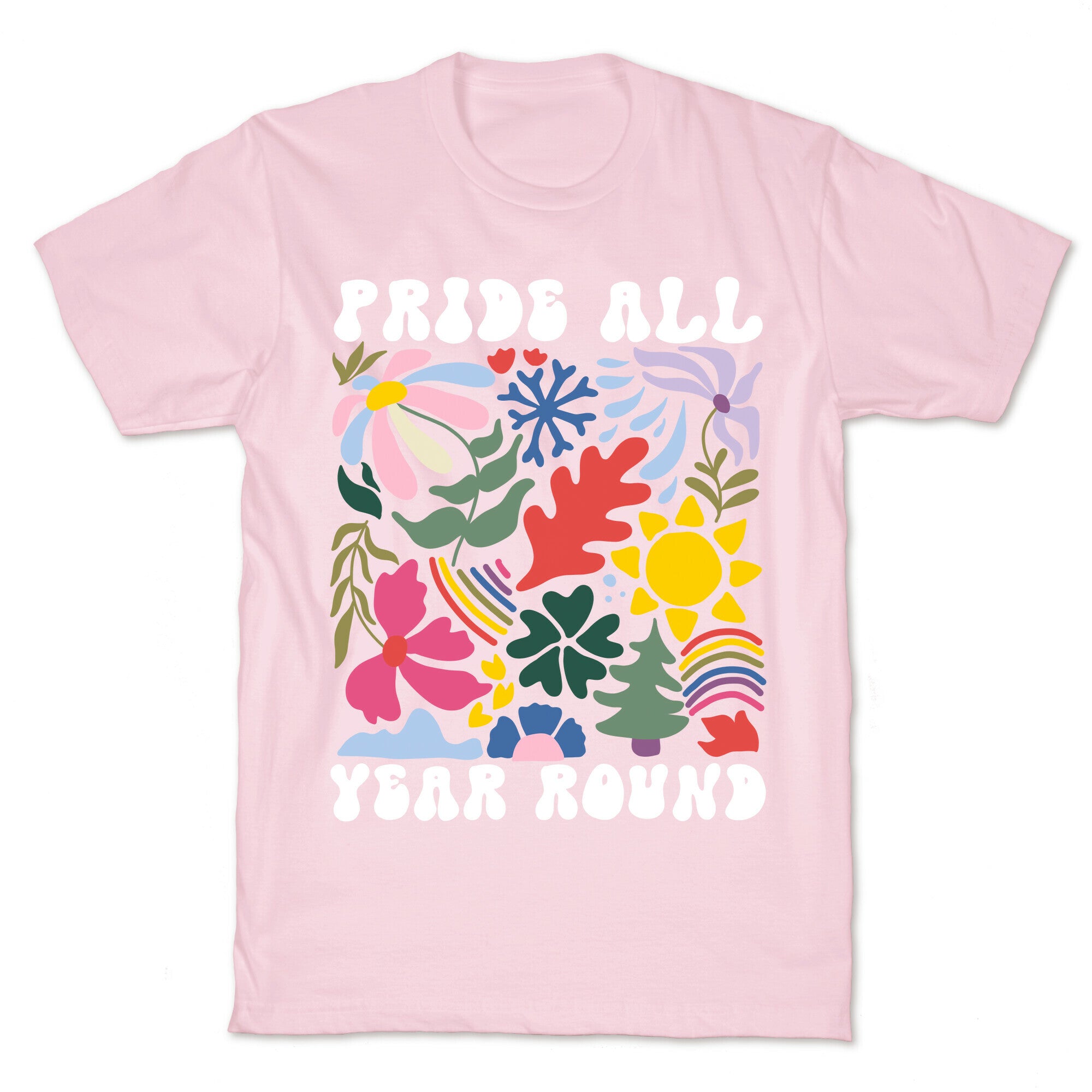 Pride All Year Round Abstract Florals T-Shirt