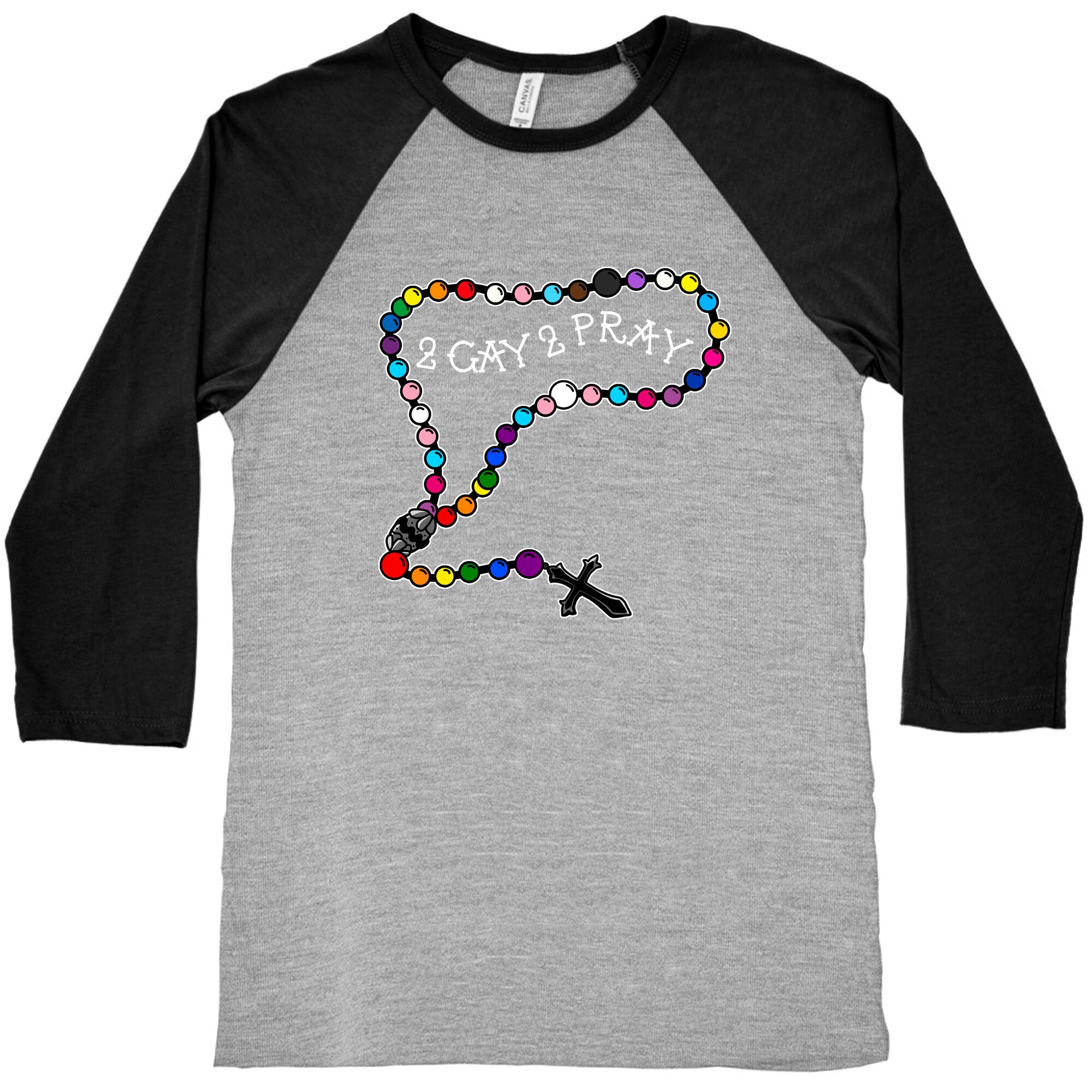2 Gay 2 Pray Baseball Tee
