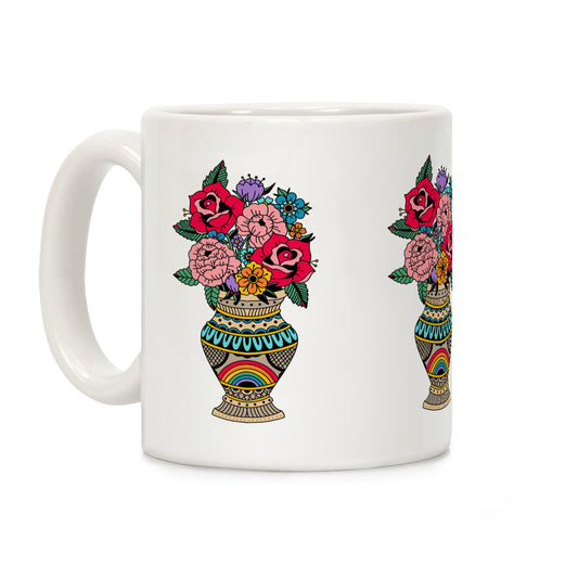 American Traditional Pride Bouquet Tattoo Style Coffee Mug