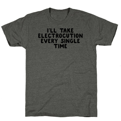 Trump Sharks or Electrocution Speech Quote Unisex Triblend Tee