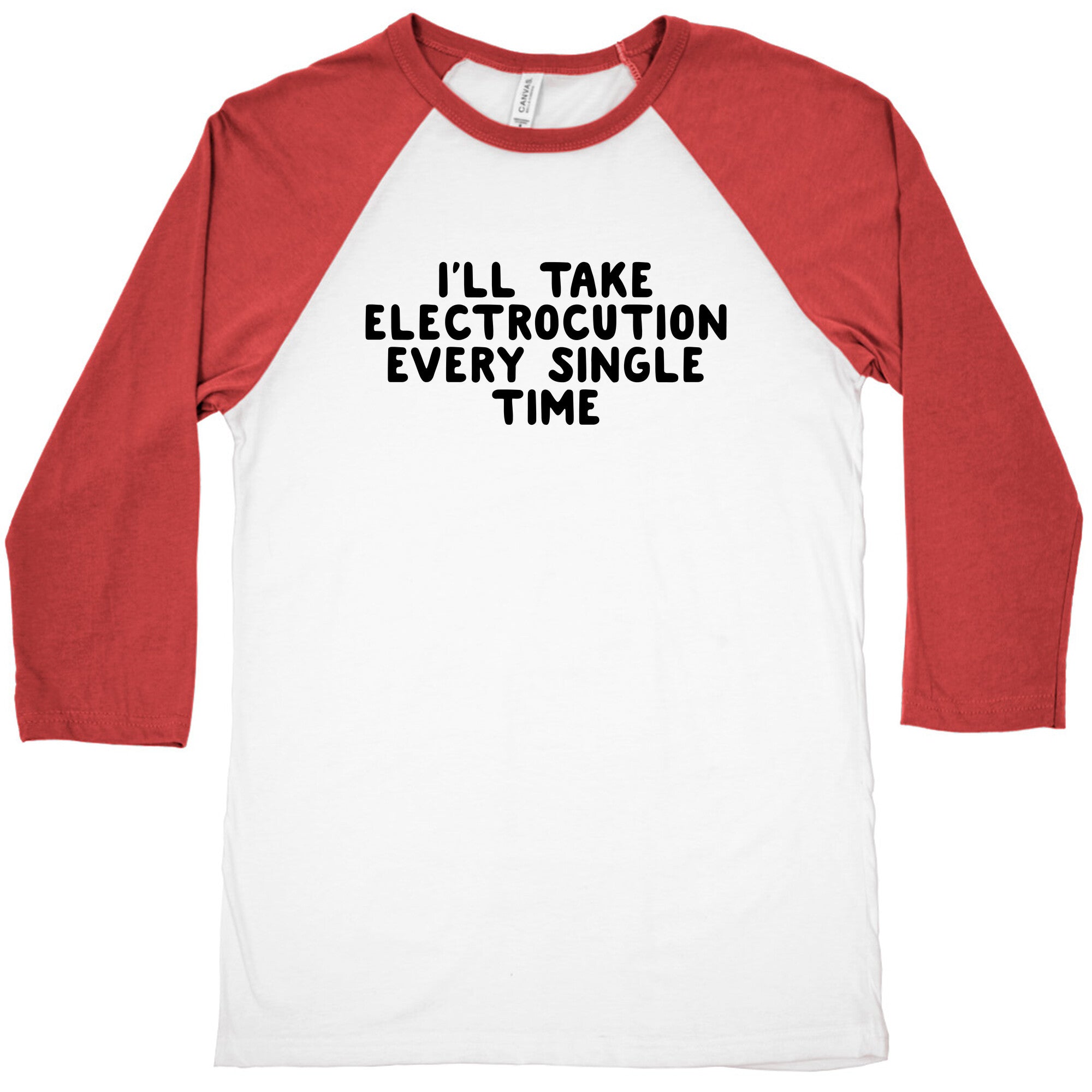Trump Sharks or Electrocution Speech Quote Baseball Tee