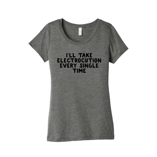 Trump Sharks or Electrocution Speech Quote Womens Triblend Tee