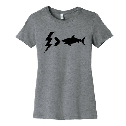 Electrocution Over Shark Trump Womens Cotton Tee