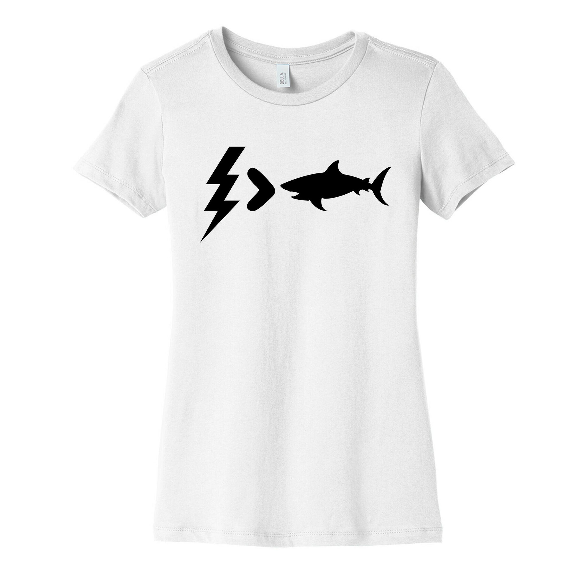Electrocution Over Shark Trump Womens Cotton Tee