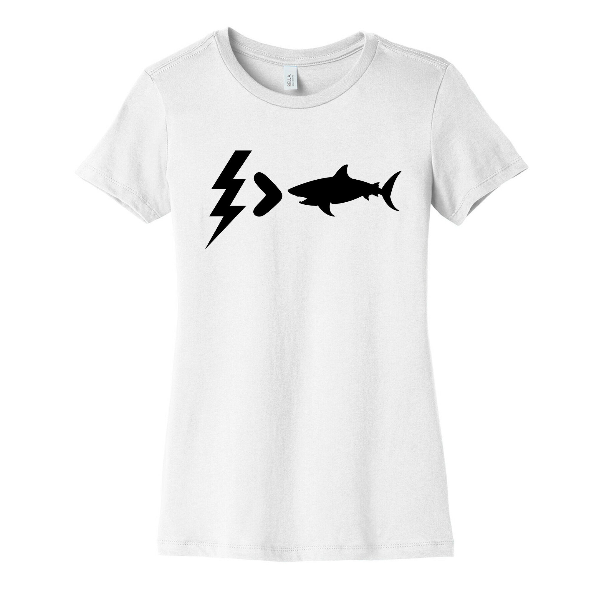 Electrocution Over Shark Trump Womens Cotton Tee