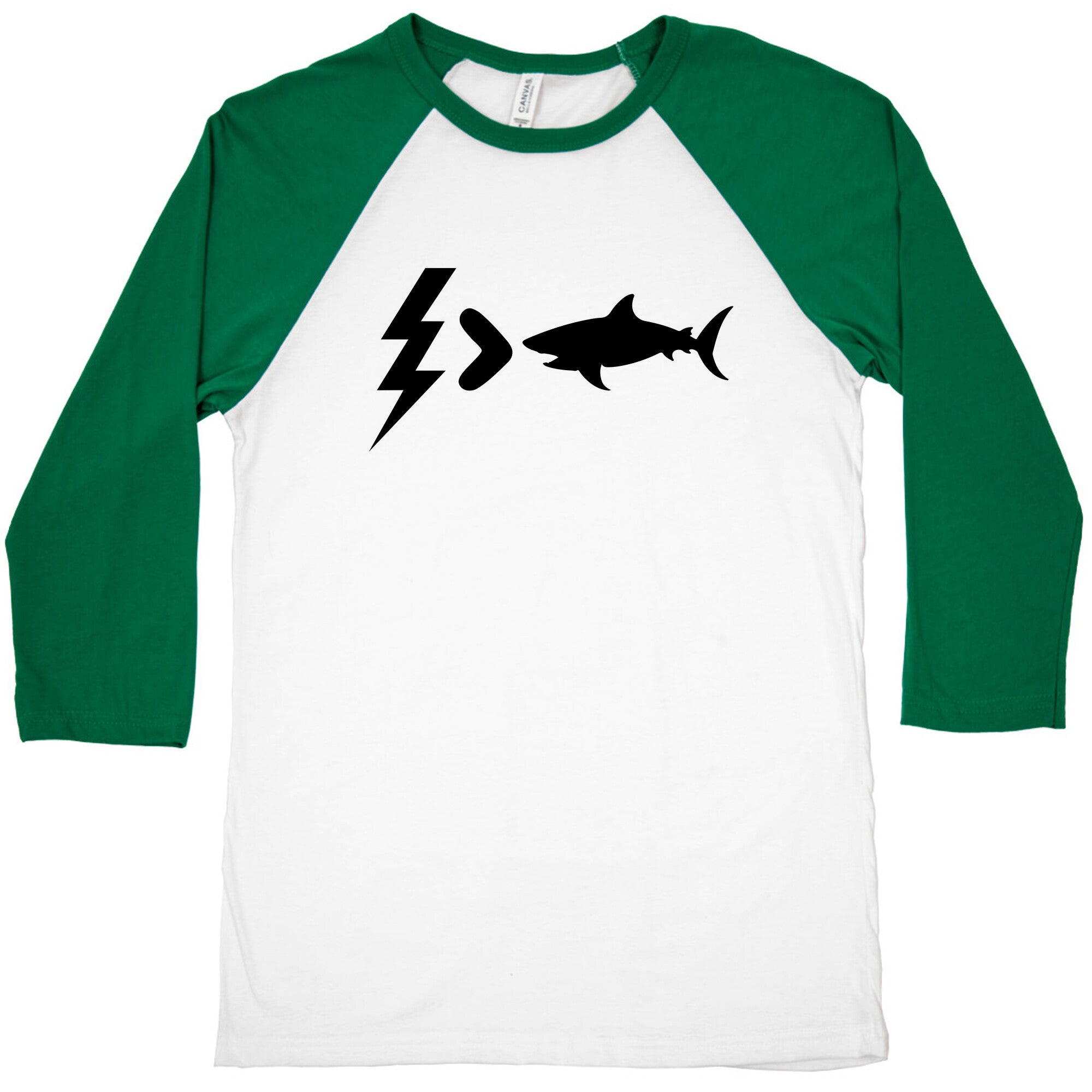 Electrocution Over Shark Trump Baseball Tee