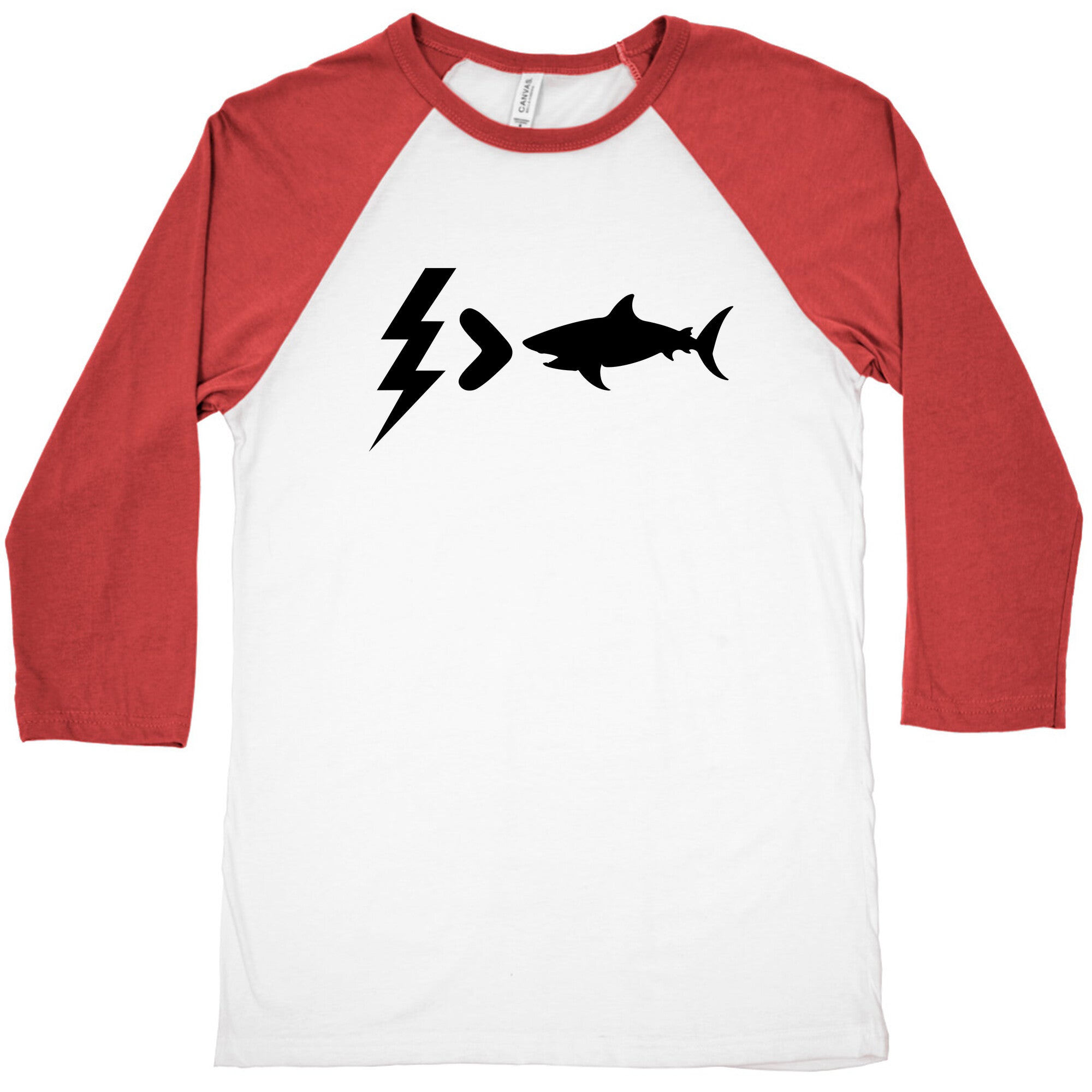 Electrocution Over Shark Trump Baseball Tee