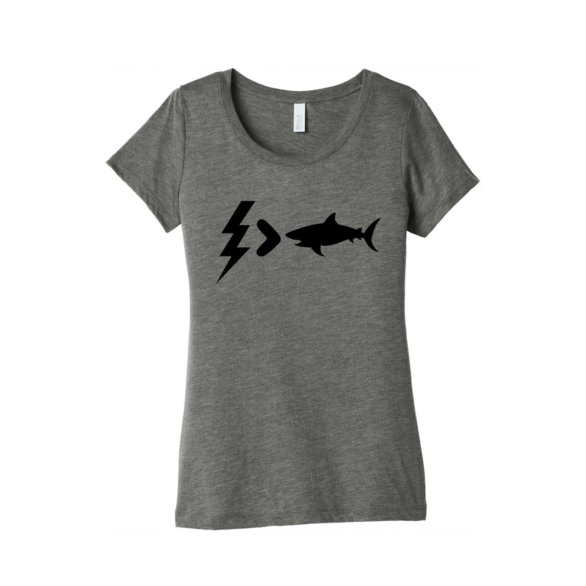 Electrocution Over Shark Trump Womens Triblend Tee