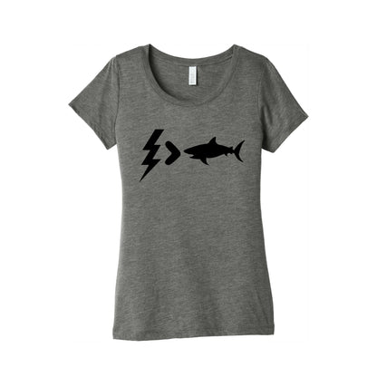 Electrocution Over Shark Trump Womens Triblend Tee