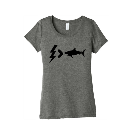 Electrocution Over Shark Trump Womens Triblend Tee