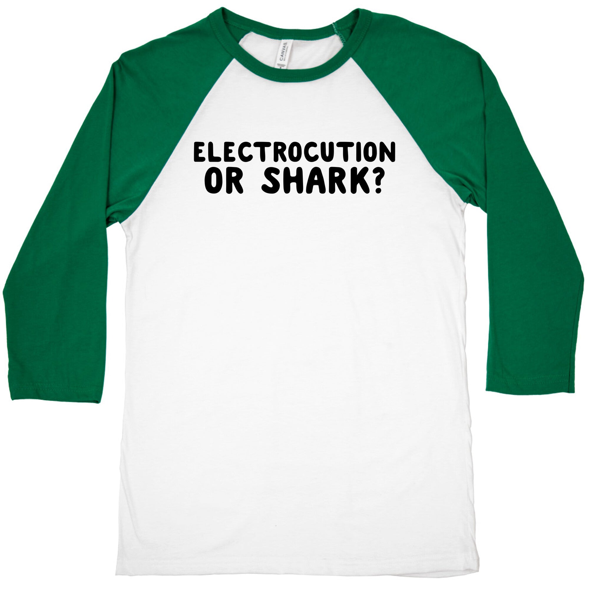 Electrocution or Shark? Trump Baseball Tee