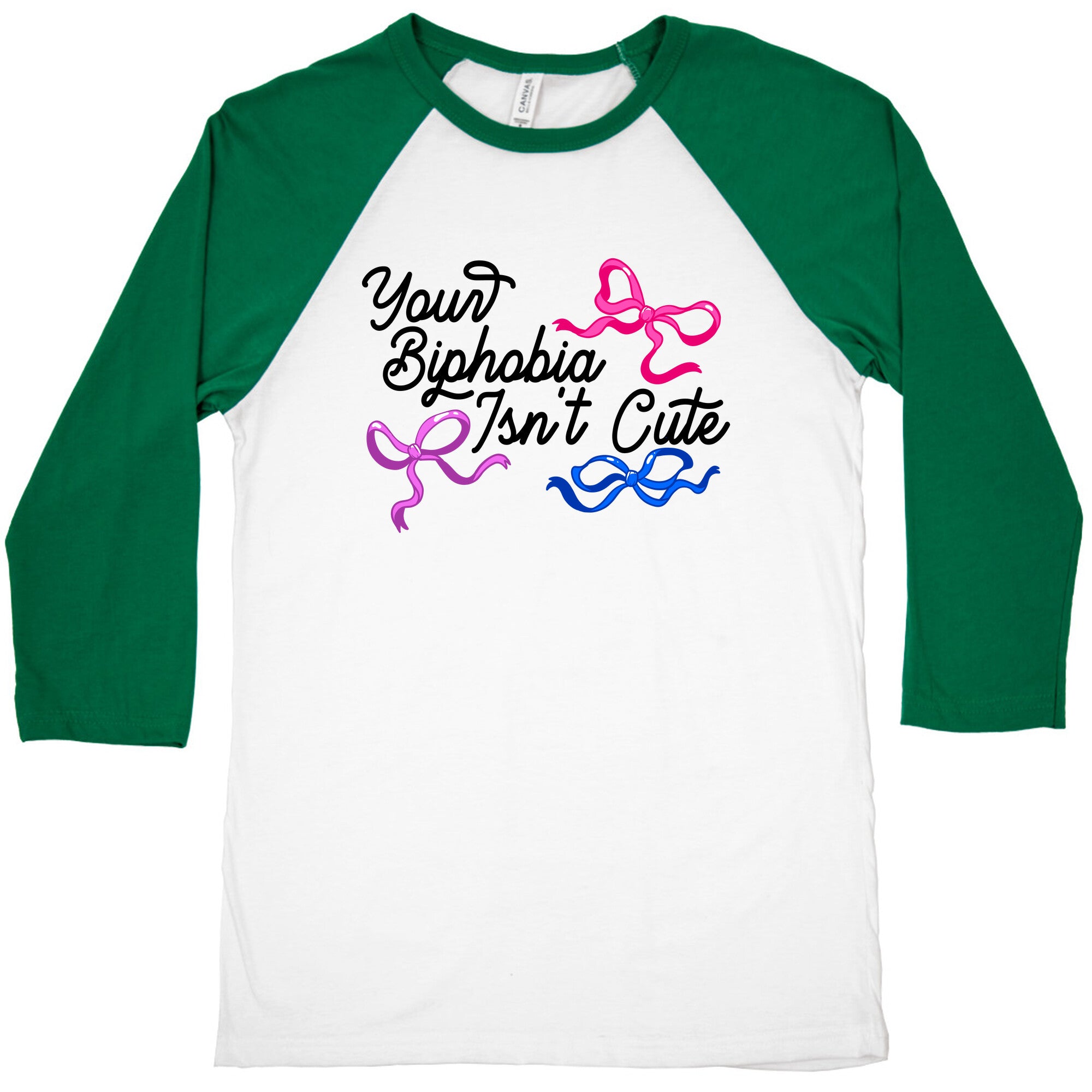 Your Biphobia Isnt Cute Baseball Tee