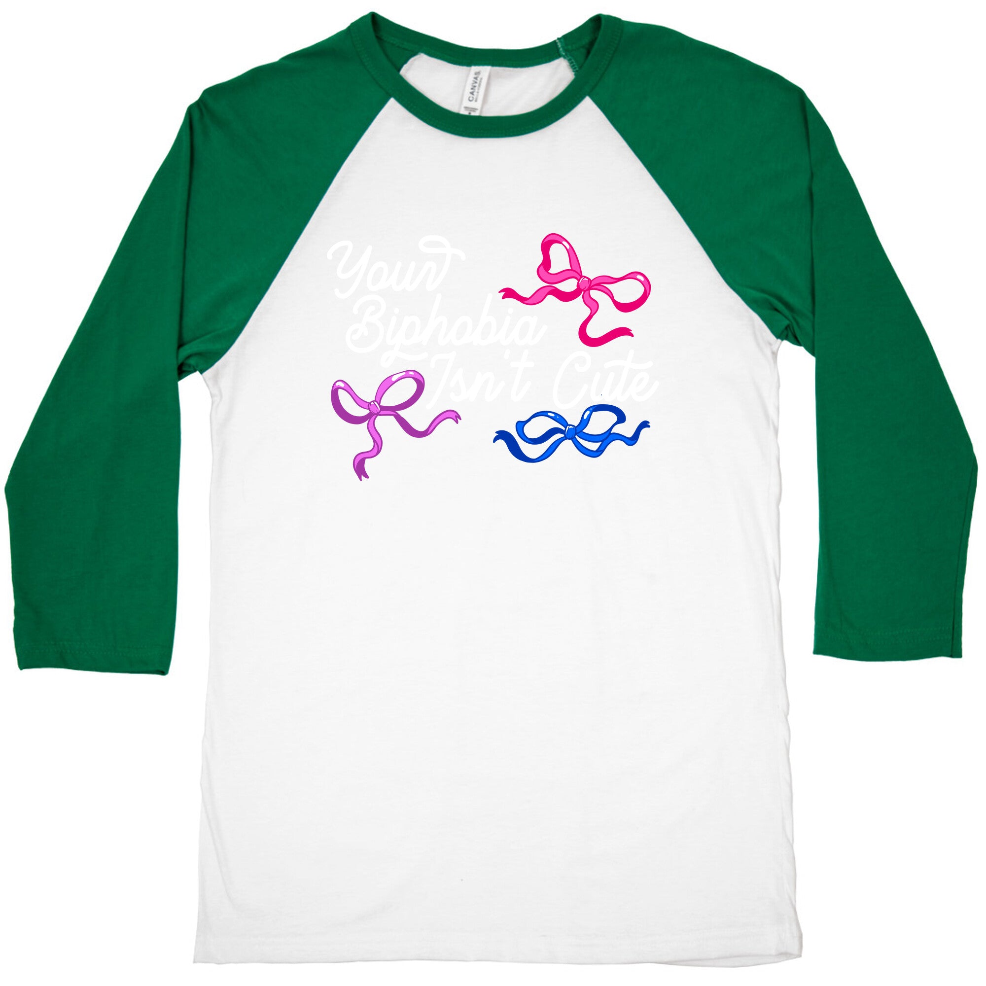 Your Biphobia Isnt Cute Baseball Tee