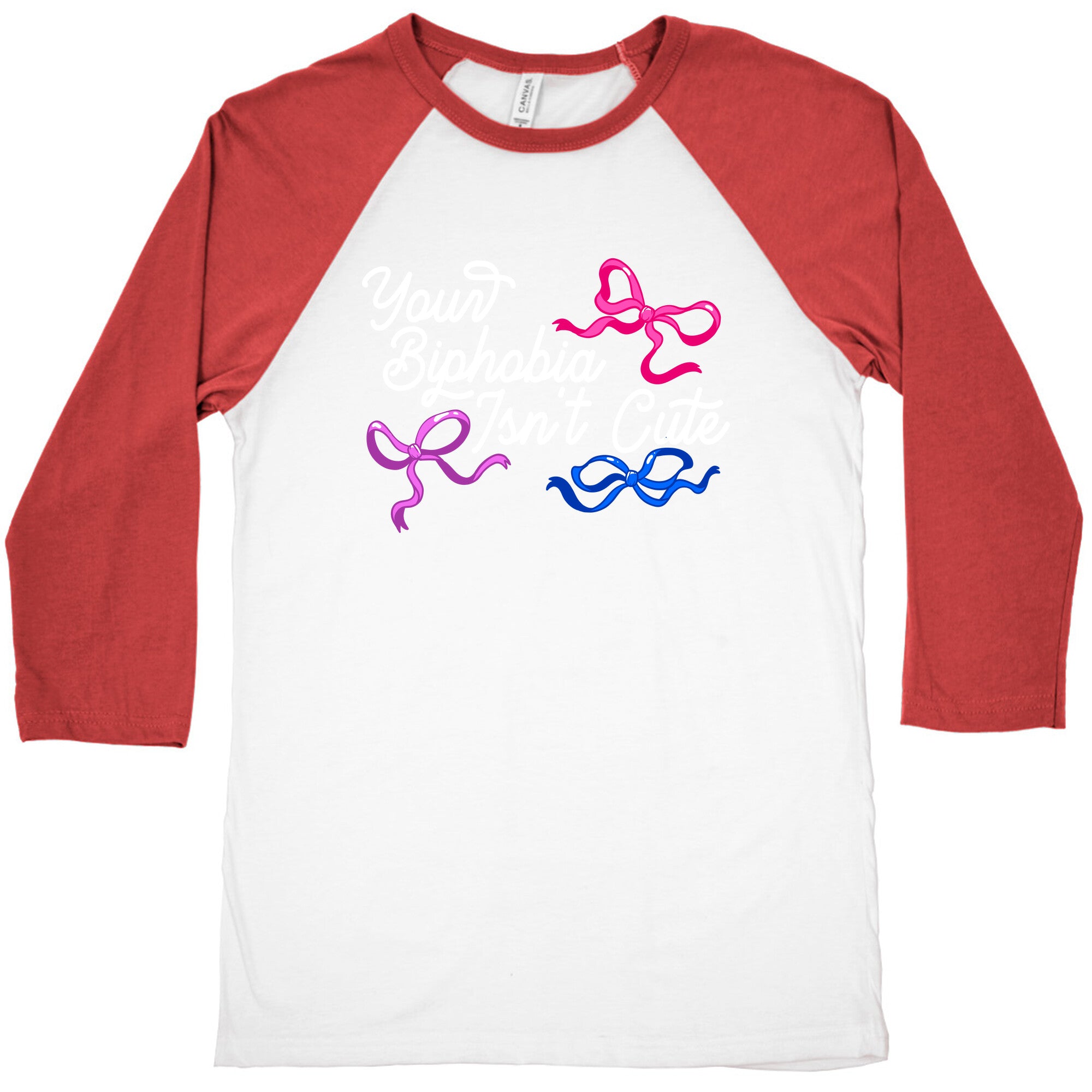 Your Biphobia Isnt Cute Baseball Tee