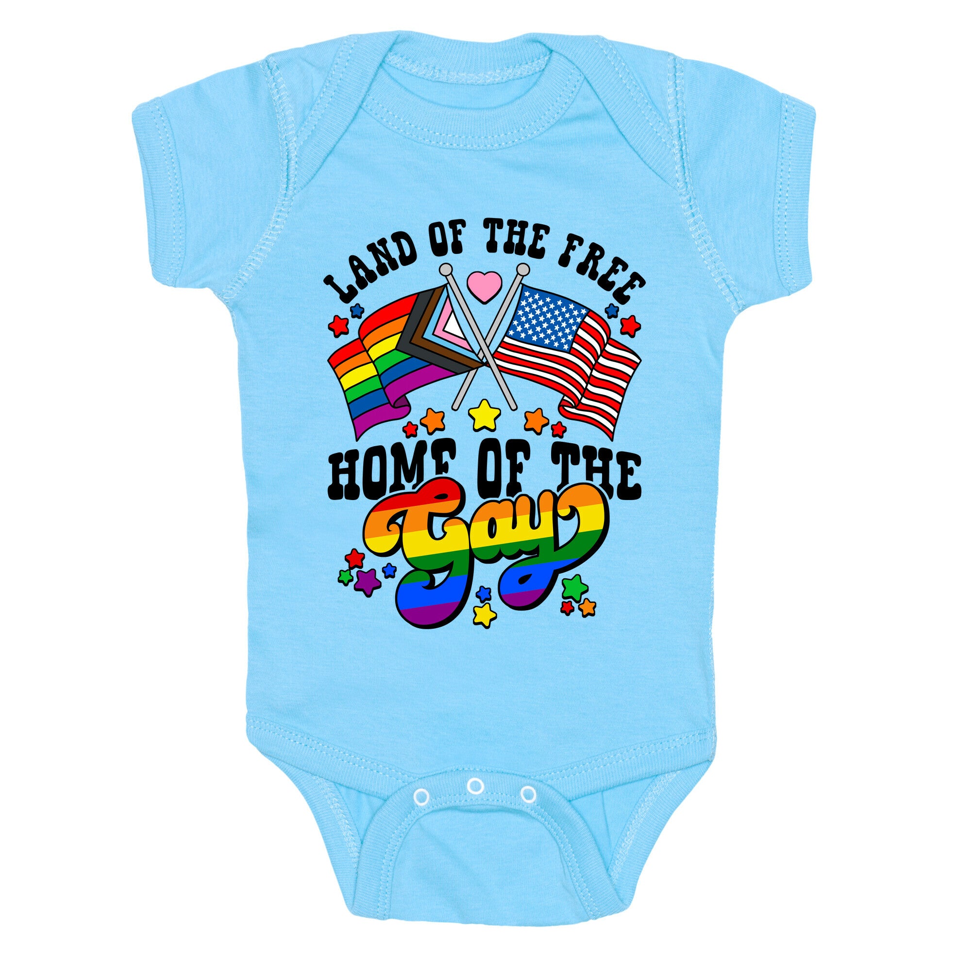 Land of the Free Home of the Gay Baby One-Piece