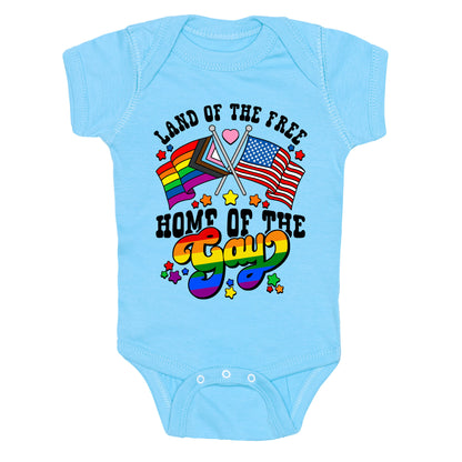 Land of the Free Home of the Gay Baby One-Piece