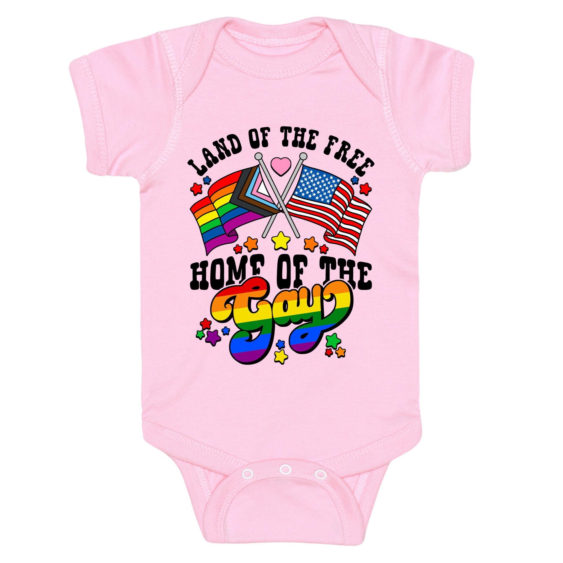Land of the Free Home of the Gay Baby One-Piece