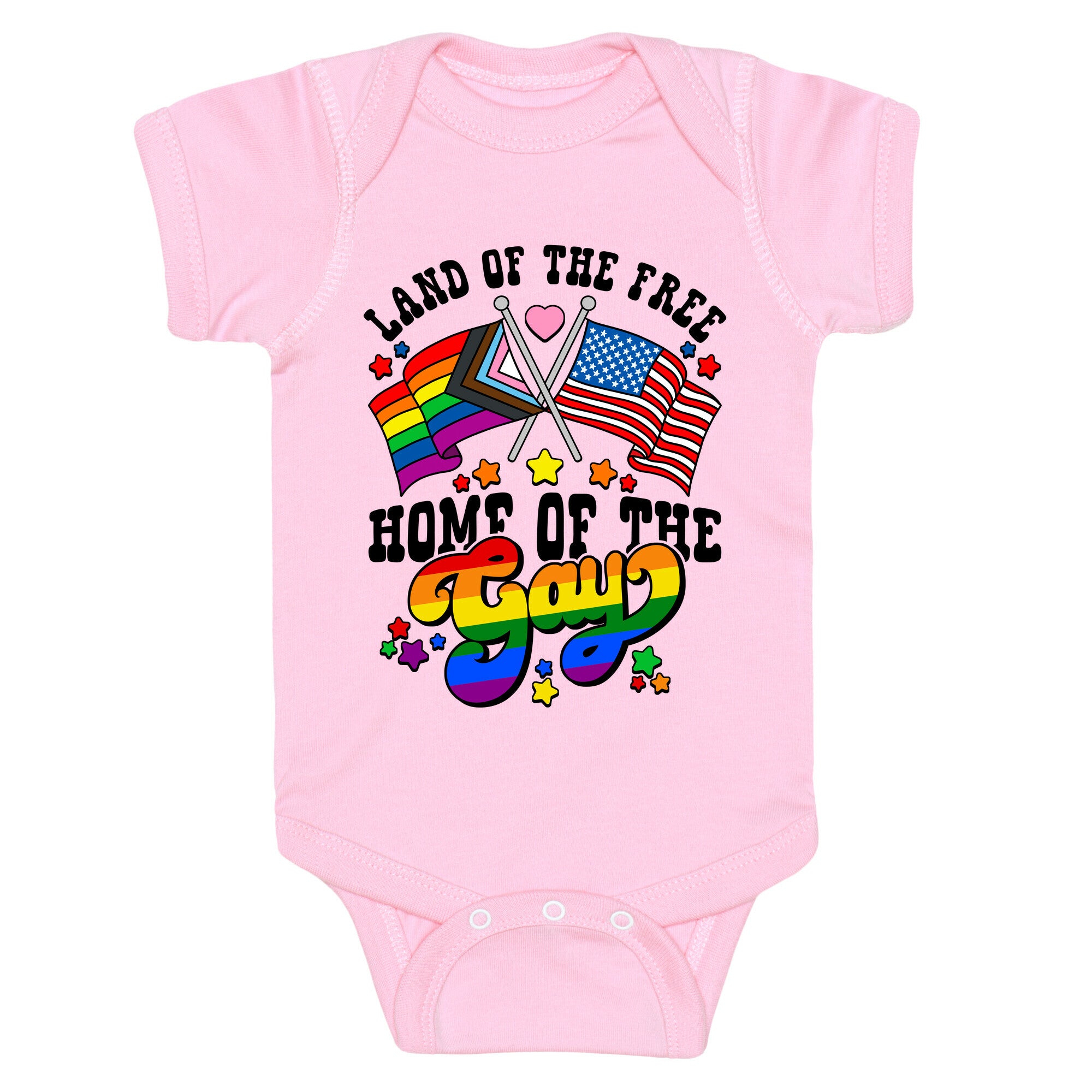 Land of the Free Home of the Gay Baby One-Piece