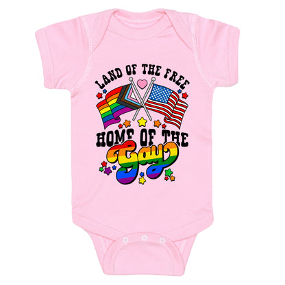 Land of the Free Home of the Gay Baby One-Piece