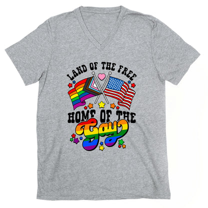 Land of the Free Home of the Gay V-Neck