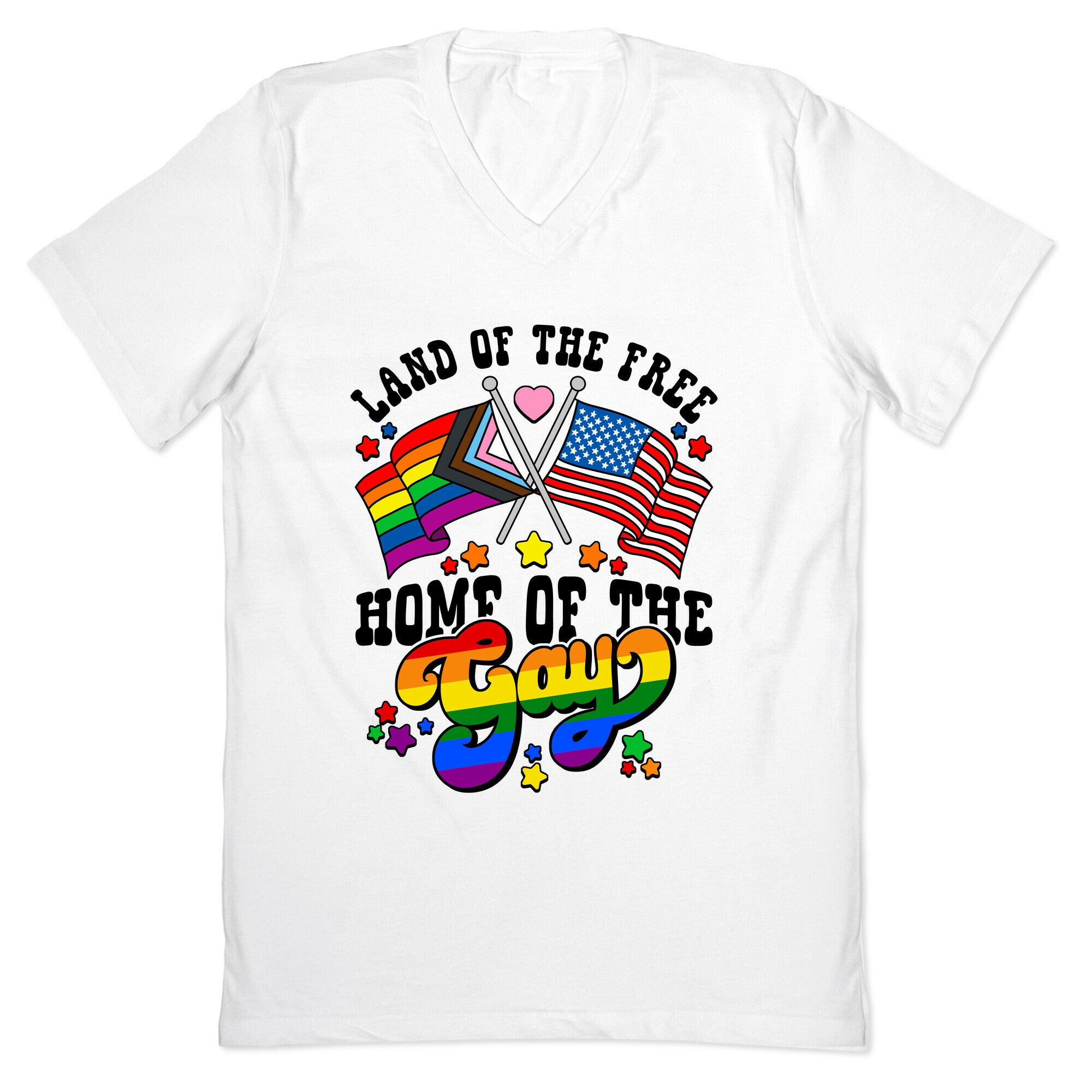 Land of the Free Home of the Gay V-Neck