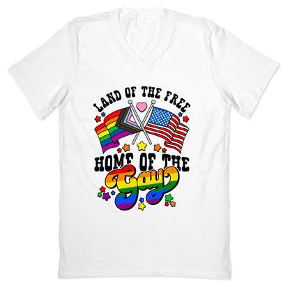 Land of the Free Home of the Gay V-Neck