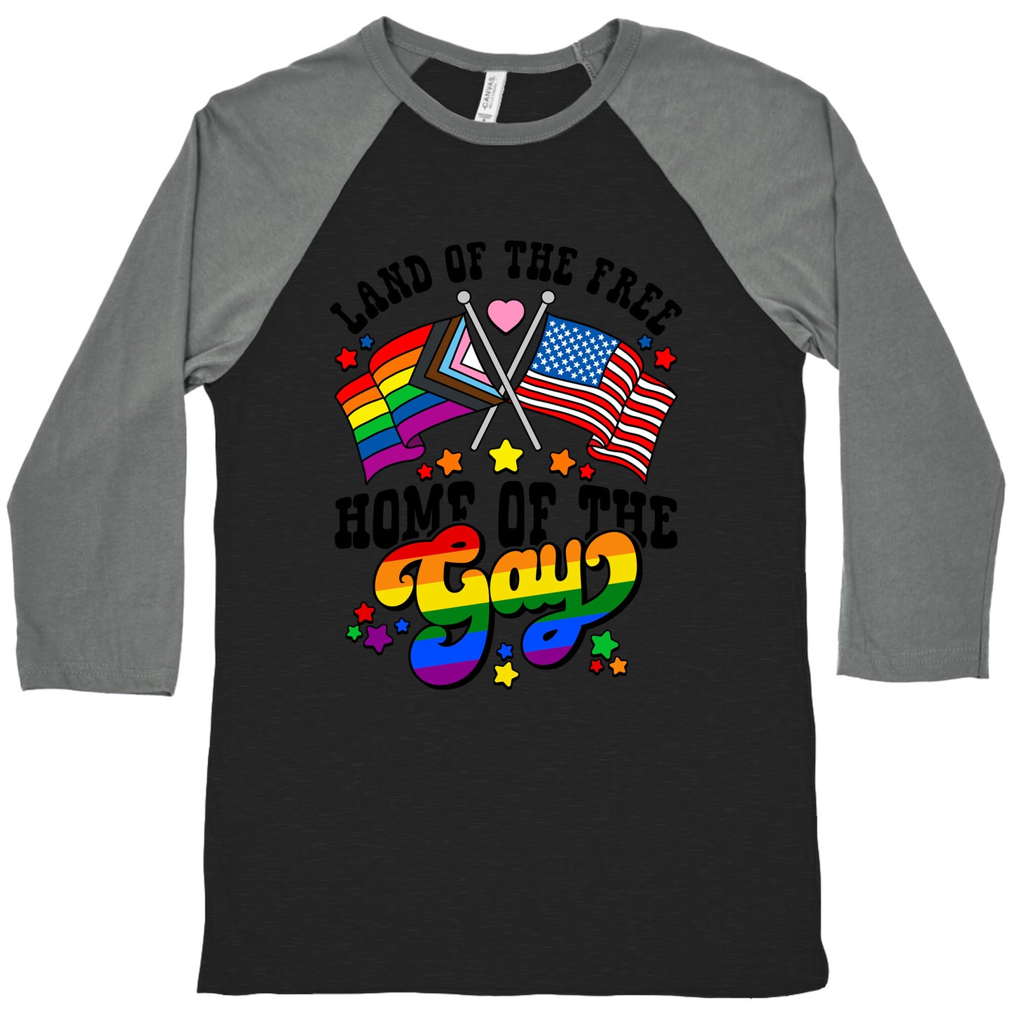 Land of the Free Home of the Gay Baseball Tee