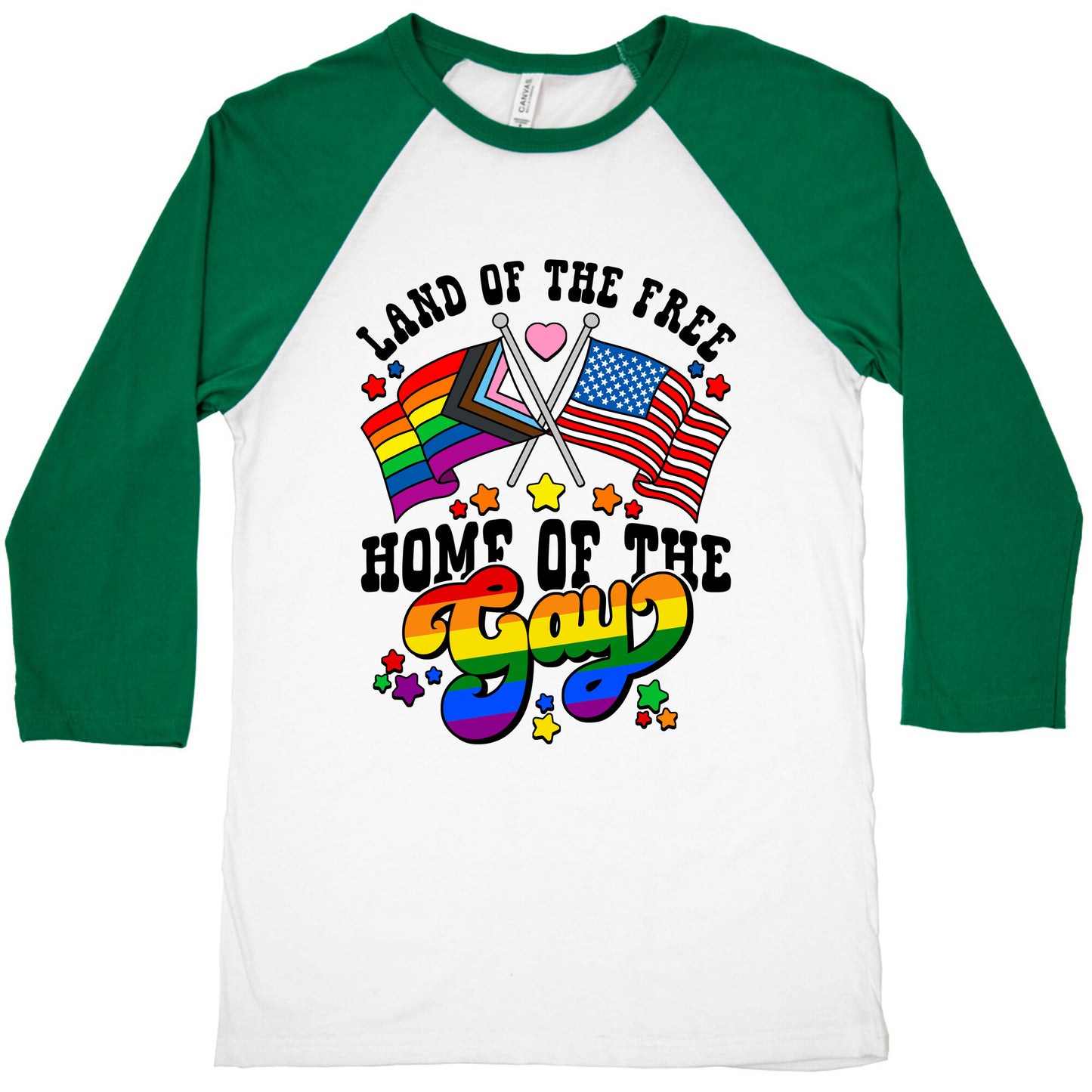 Land of the Free Home of the Gay Baseball Tee