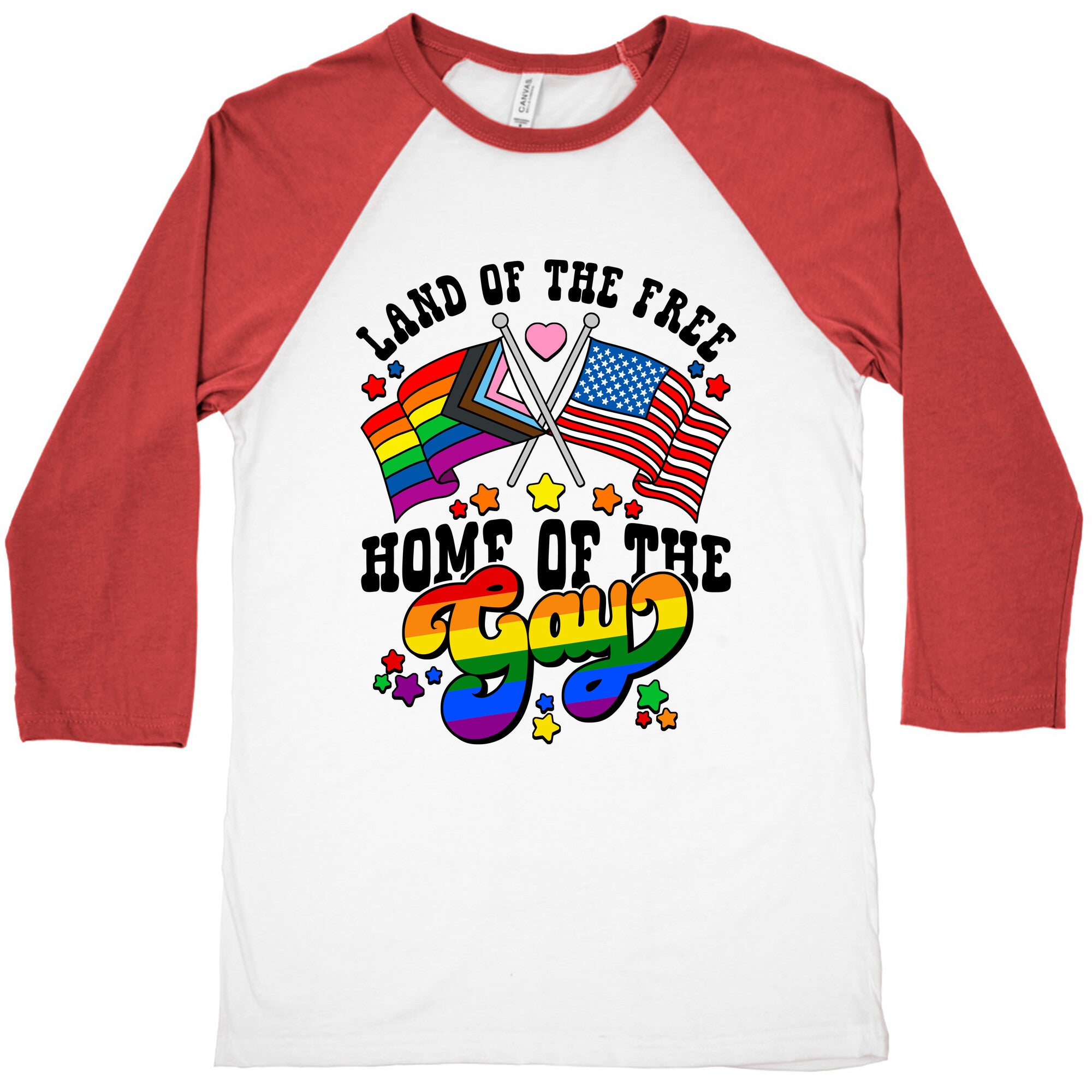 Land of the Free Home of the Gay Baseball Tee