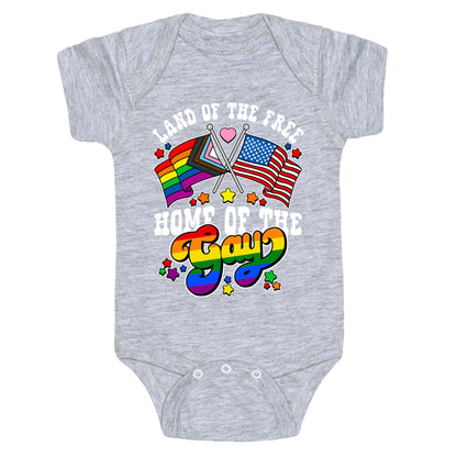 Land of the Free Home of the Gay Baby One-Piece