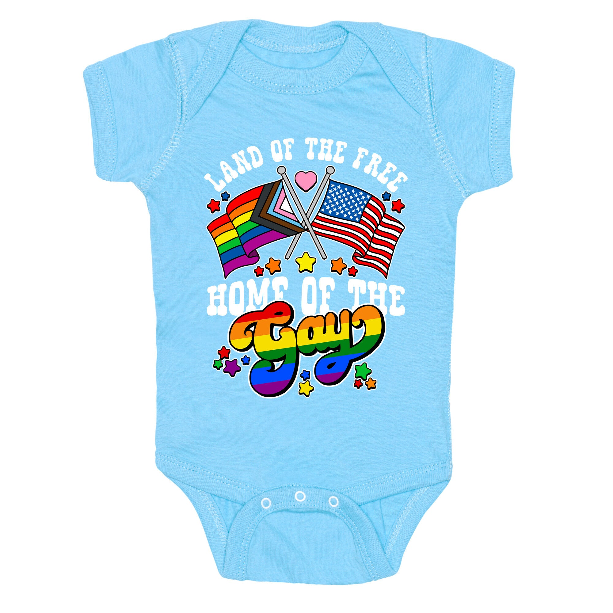 Land of the Free Home of the Gay Baby One-Piece