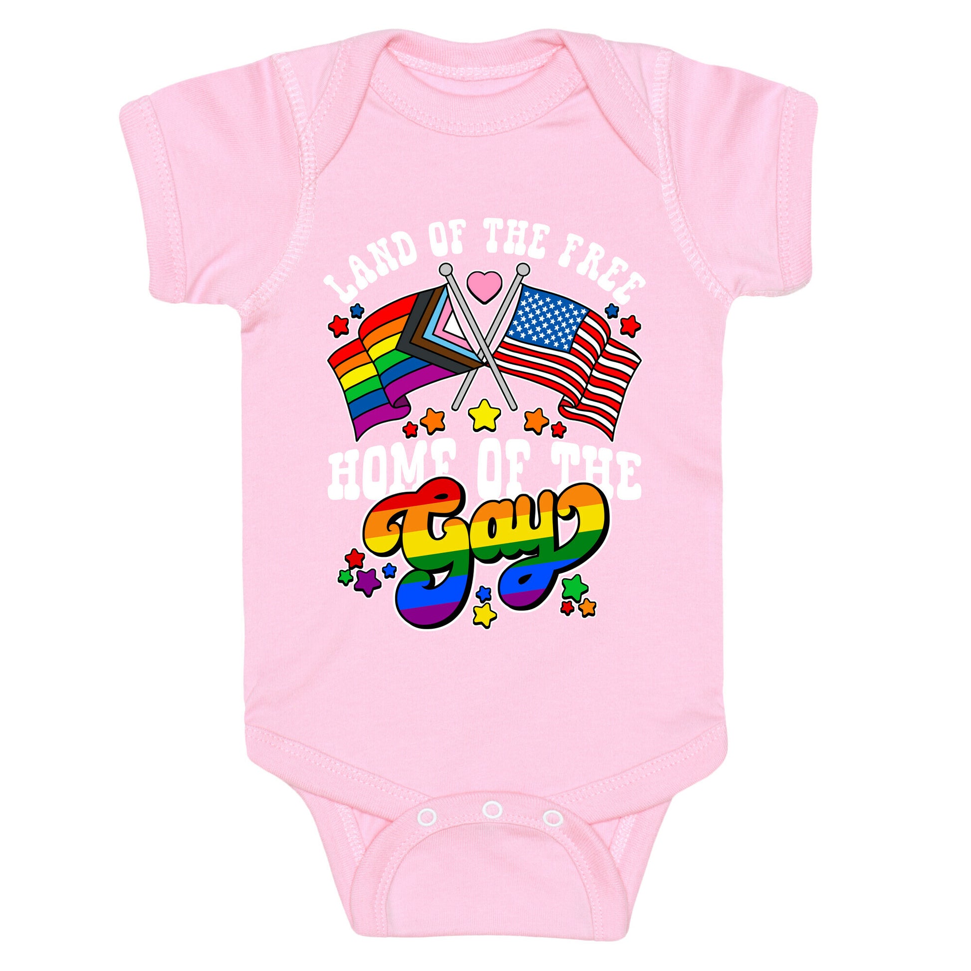 Land of the Free Home of the Gay Baby One-Piece