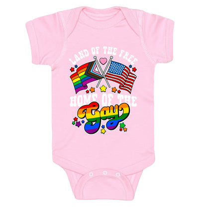 Land of the Free Home of the Gay Baby One-Piece