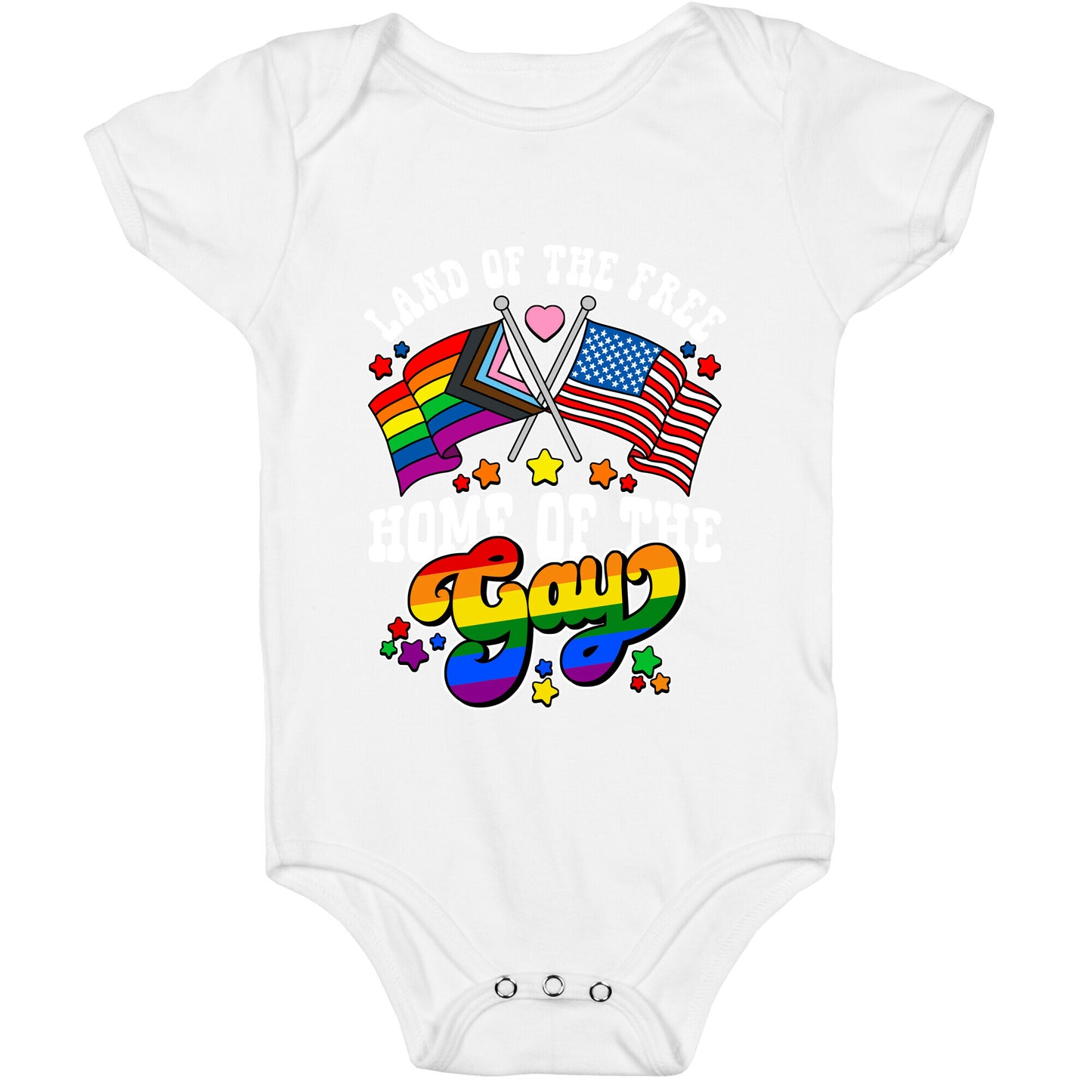 Land of the Free Home of the Gay Baby One-Piece