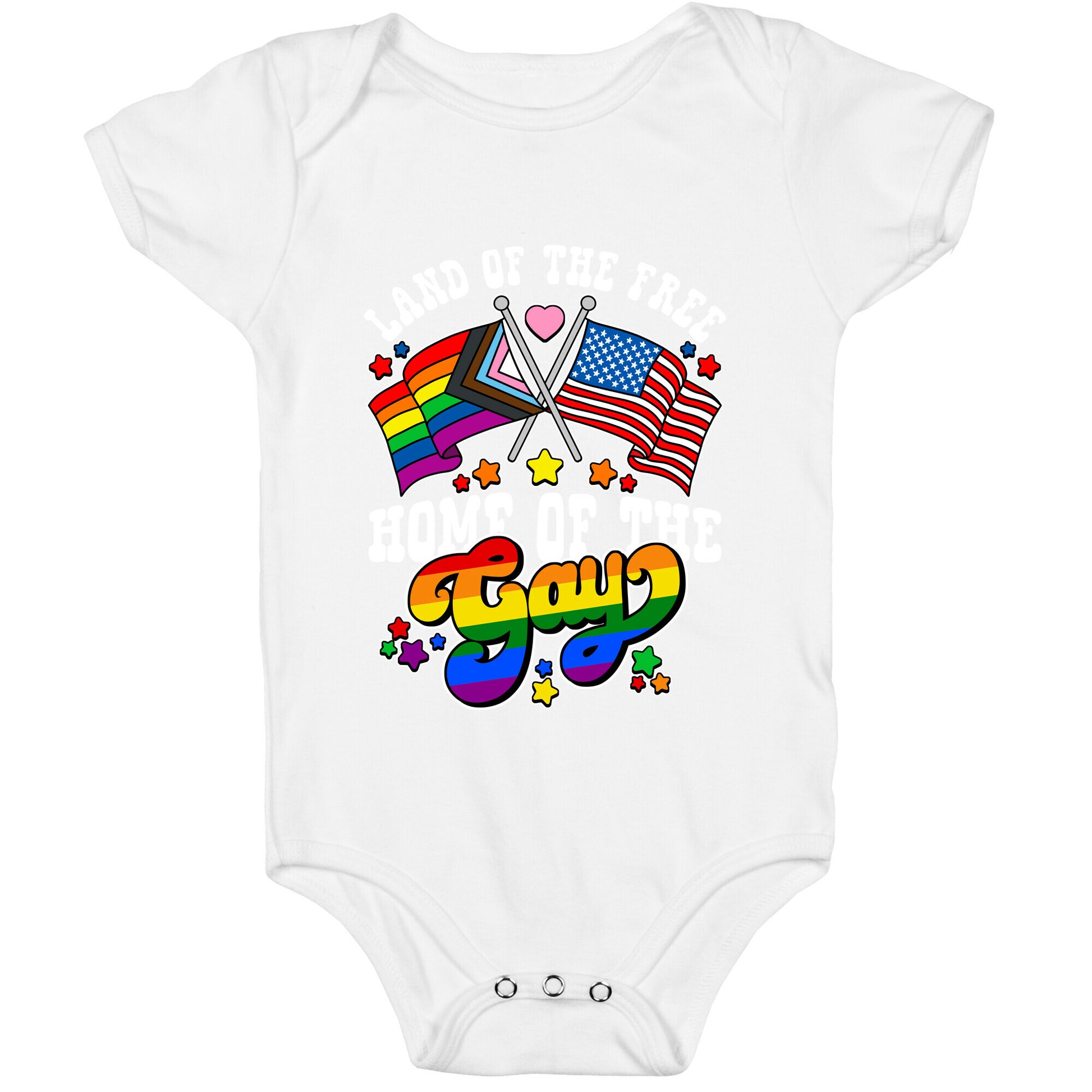 Land of the Free Home of the Gay Baby One-Piece