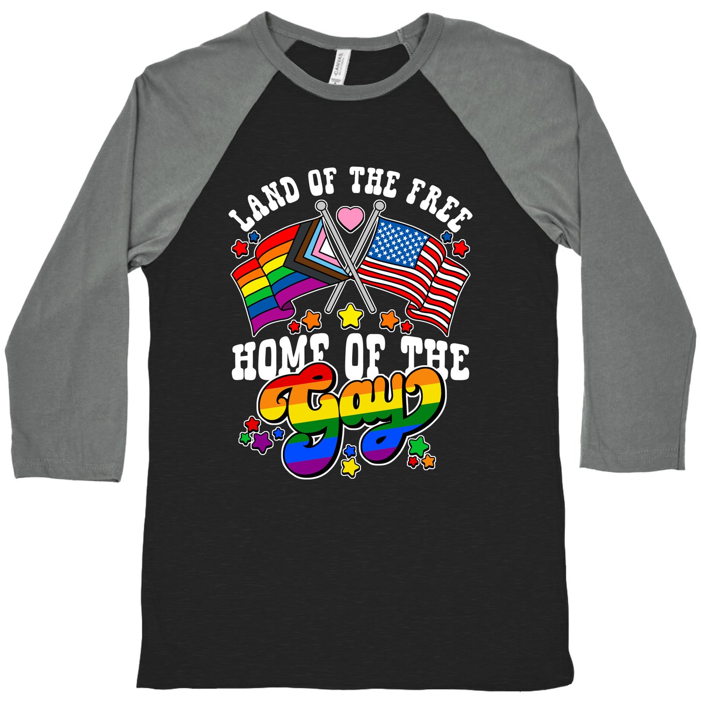 Land of the Free Home of the Gay Baseball Tee