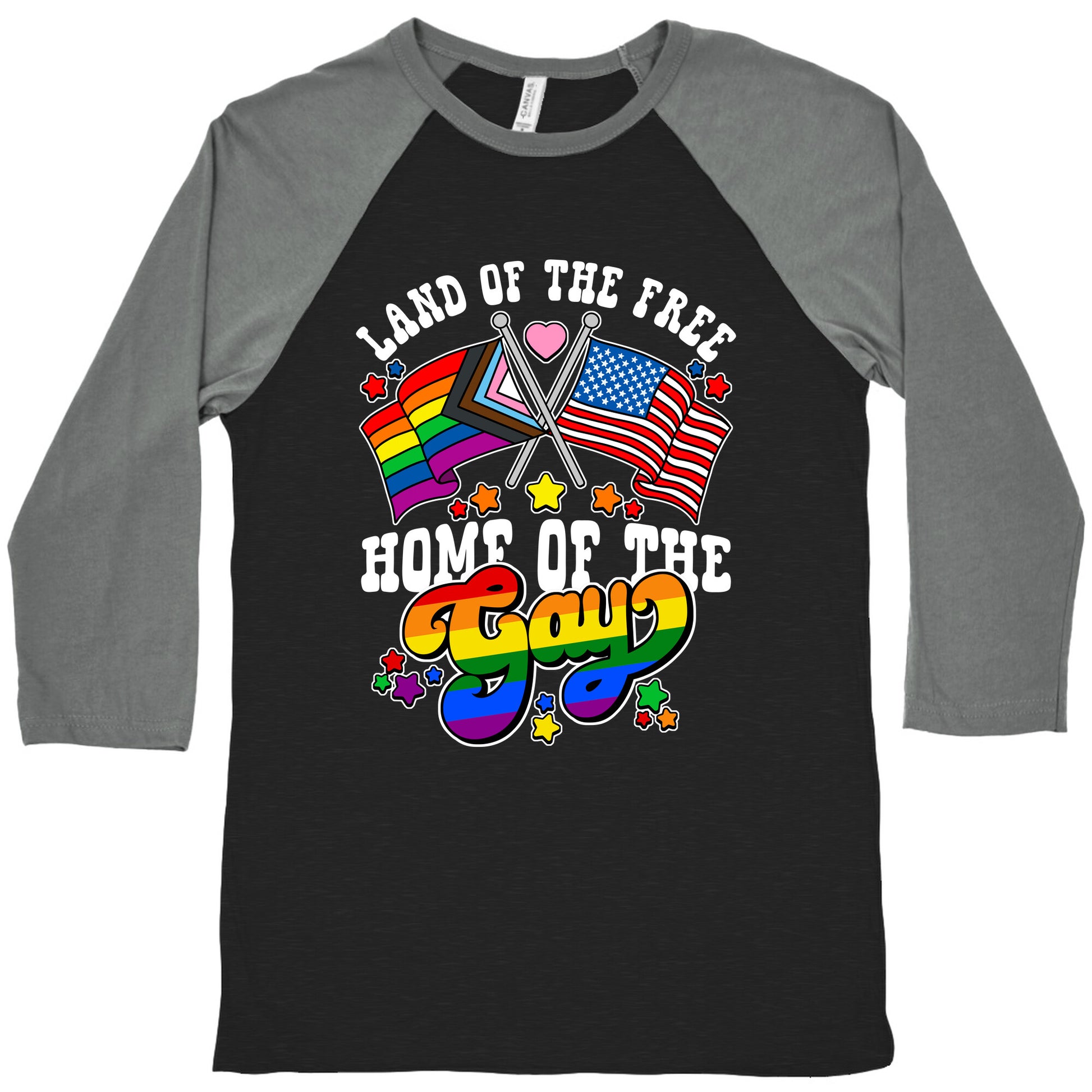 Land of the Free Home of the Gay Baseball Tee