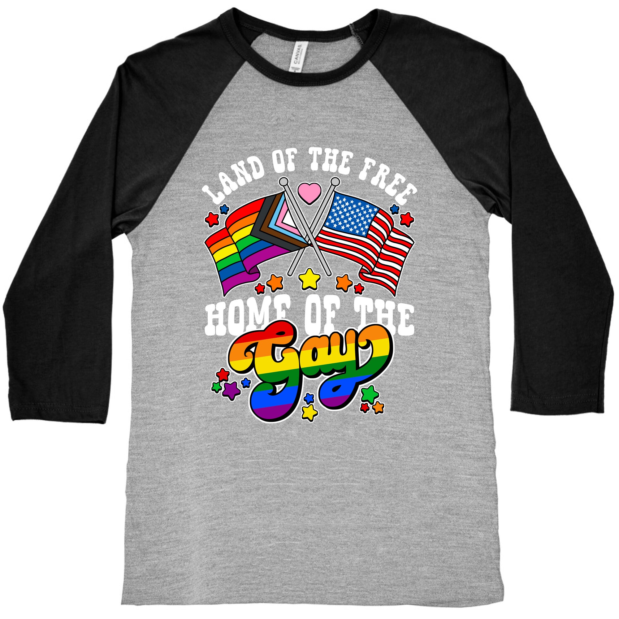 Land of the Free Home of the Gay Baseball Tee