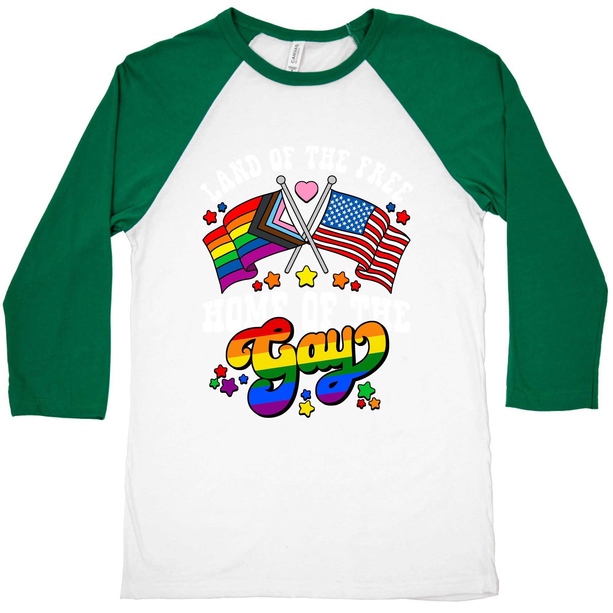 Land of the Free Home of the Gay Baseball Tee