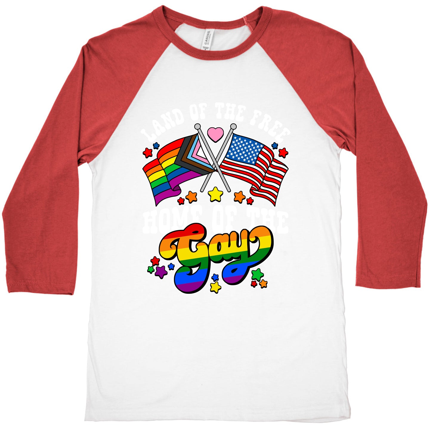 Land of the Free Home of the Gay Baseball Tee